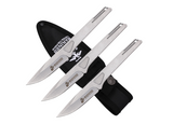 USMC Marines Military Silver Throwing Knives-Set of 3 - Frontier Blades