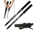 BladesUSA - Twin Black Samurai- Ninja Swords - Frontier Blades
