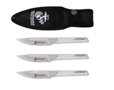 USMC Marines Military Silver Throwing Knives-Set of 3 - Frontier Blades