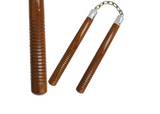 12" Wooden Nunchucks w/Ball Bearing Chain (HP1001-C) - Frontier Blades