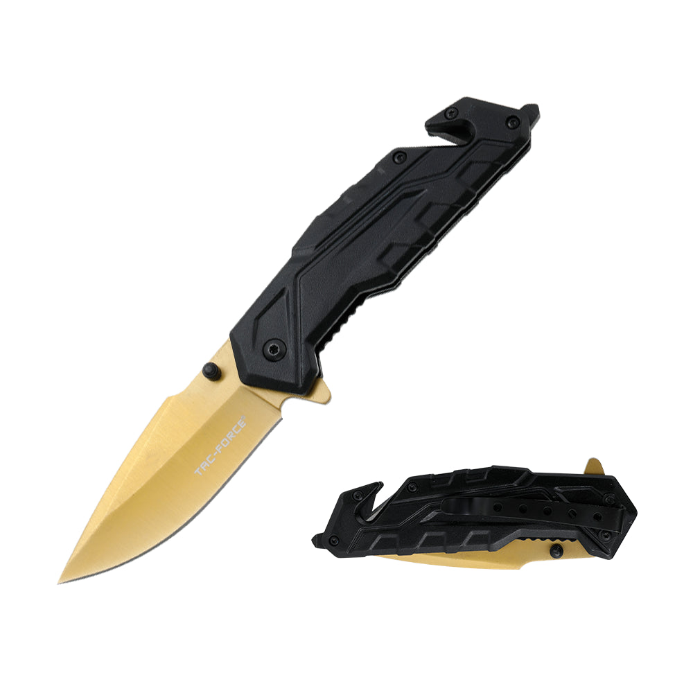 Tac Force Speedster Model Black & Gold Finish Multi-Functional Rescue