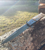 7" Tac Force Pearl Handle Stiletto Spring Assisted Folding Knife