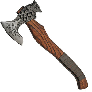 19" Viking Wolf Hammer Axe W/ Fenrir Wolf Engraved Blade (882462)