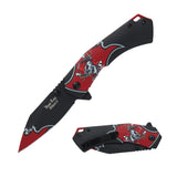 Dark Side Blades Pirate Skull Graphic Handle with Modified Tanto Blade Spring Assisted Knife - Frontier Blades