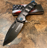 USMC Marines Spring Assisted Folding Knife - Frontier Blades
