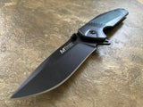 MTech USA Blue and Silver Spring Assisted Cool Pocket Knife