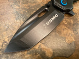 USMC Marines Spring Assisted Folding Knife - Frontier Blades