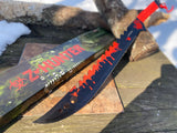 25" Z-Hunter Survival Blood Splatter Fantasy Machete (ZB-124RD) - Frontier Blades