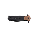 USMC M-3011G10 Spring Assisted Knife – Tan & Black G10 Handle with Black Spear Point Blade (Officially Licensed)