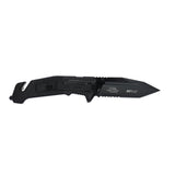 USMC Officially Licensed Black Tactical Rescue Folding Knife