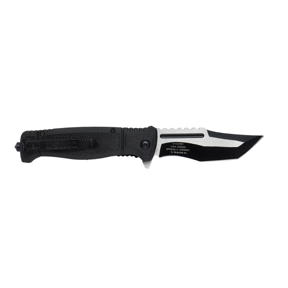 USMC M-A3005BK Assisted Tanto Knife | Black Tactical Folder USMC M-A3005BK Assisted Tanto Knife | Black Tactical Folder