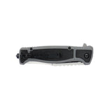 USMC M-A3005GY "The Few The Proud" Spring Assisted Knife – Grey Handle Tanto with Sawback Spine