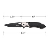 MTech USA MT-A2019BK Black Wood Handle & Silver Bolster Spring Assisted Knife - Frontier Blades