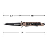 Tac-Force TF-2011BZ Spring Assisted Knife – Tactical Bronze Aluminum Handle with Black G10 Inlay & Black Finish Spear Point Blade