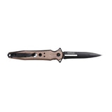Tac-Force TF-2011BZ Spring Assisted Knife – Tactical Bronze Aluminum Handle with Black G10 Inlay & Black Finish Spear Point Blade