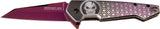 Tac-Force "Midnight Ops" Spring Assisted Knife – Purple TiNi Blade & Skull Handle - Frontier Blades