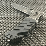 8" Master USA Assisted Open Stonewashed EDC Pocket Knife MU-A022GY - Frontier Blades