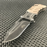 8" Master USA Assisted Open Stonewashed EDC Pocket Knife MU-A022TN - Frontier Blades