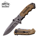 8" Master USA Assisted Open Stonewashed EDC Pocket Knife MU-A041TN - Frontier Blades