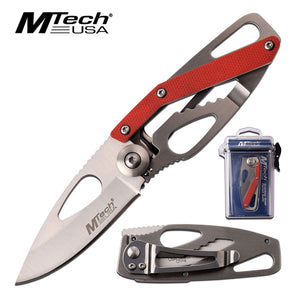 Mtech 5.6" Outdoor Folding Knife with Waterproof Case - Frontier Blades