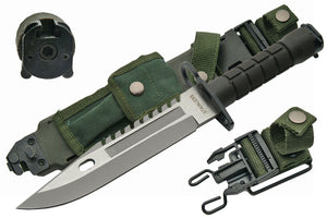 12.75" M-9 Commando Military Fixed Blade ABS Hunting Knife W/ Sheath (210997)