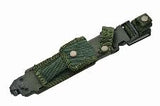 12.75" M-9 Commando Military Fixed Blade ABS Hunting Knife's Heavy Duty Green Military Sheath (210997)