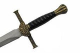 14" Medieval Historic Fixed Blade Brass Macleod Dagger's Handle (211355)