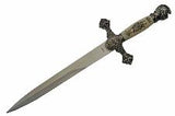 14" Medieval Knight's Pewter Fixed Blade Dagger (211354)