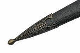 15.5" Antique Brass Authentic Medieval Lancelot Dagger's Scabbard's Antique Brass Tip Design (210633)