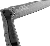 7.0" Assisted Kershaw Leek Tactical Blackwash Pocket Knife 1660BLKW - Frontier Blades