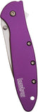 7.0" Assisted Kershaw Leek Tactical Purple Pocket Knife 1660PUR - Frontier Blades