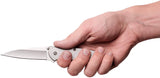 7.0" Spring Assisted Kershaw Leek Tactical Silver Pocket Knife 1660 - Frontier Blades