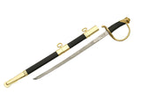 18.5" Civil War Gold & Black Historical Replica Small Cavalry Sword With Sheath (926816)