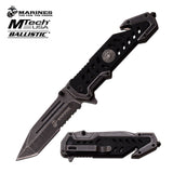 9.0" MTECH US Marine Spring Assisted Official Pocket Knife MA-1052SW - Frontier Blades