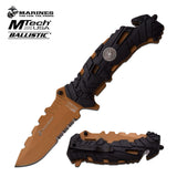 8.8" MTECH US Marine Spring Assisted Official Pocket Knife MA-1049BT - Frontier Blades
