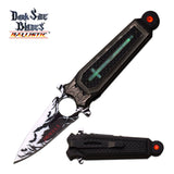 Dark Side Blades Dracula Blade Fantasy Pocket Knife w/ LED Light Green