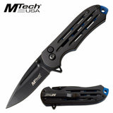 Knife Mtech Premium 2.6" Black Blade Ball Bearing Pivot Tactical