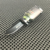 MTech Bar Collection Pocket Knife Malt Bottle Design Spring Assisted Knife