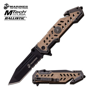 9.0" MTECH US Marine Spring Assisted Official Pocket Knife MA-1052DT - Frontier Blades
