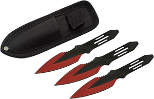 5.5" Mini 3 Piece Throwing Knife Set with Nylon Sheath (211536-RD)