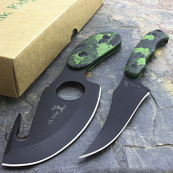 Elk Ridge - 2-PC Fixed Blade Hunting Knife Set - ER-300CA