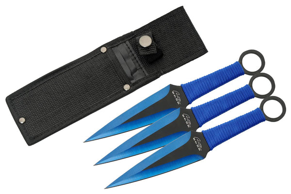 Choice 3-Piece Knife Set with Neon Blue Handles