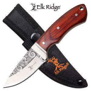 6"  Elk Ridge Outdoor Full Tang Hunting Survival Knife ER-200-18WD - Frontier Blades