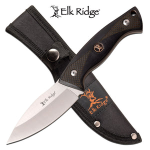 8"  Elk Ridge Outdoor Full Tang Hunting Survival Knife ER-200-22BK - Frontier Blades