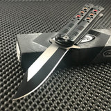 9.0" MULTI COLOR SPRING ASSISTED TACTICAL OUTDOOR FOLDING POCKET KNIFE BLADE OPEN