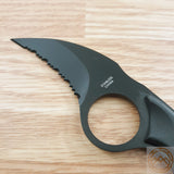 6.75" Tactical Full Tang Self Defense Black G10 Fixed Blade Neck Knife - Frontier Blades