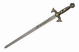 33" Medieval Knights Templar Rose Gold Short Sword (926928)