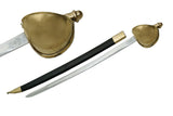 35" Naval Cutlass Handmade Brass Guard Historical Sword With Sheath (910926-BI)