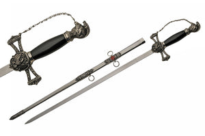 37" Medieval Saint Johns Templar Knights Sword W/ Scabbard For Sale (926925-BI)