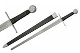 40" Medieval Cross Historical Silver Black Battle Ready Sword For Sale (901140-BI)